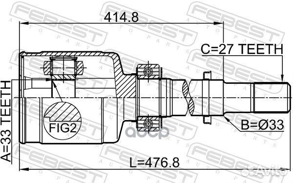 ШРУС внутренний перед прав nissan qashqai J10E