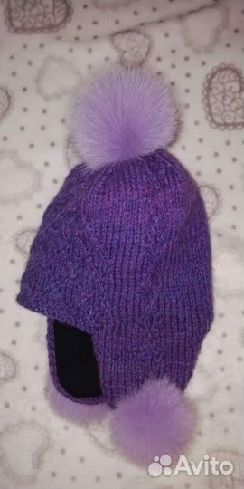 Новая зимняя шапка ушанка натуральный песец