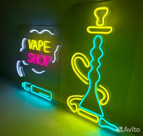 Неоновая вывеска для бизнеса