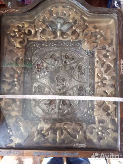 Старинная икона неопалимая купина