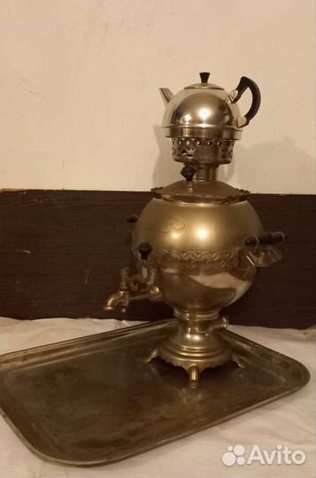 Самовар электрический с подносом и чайничком