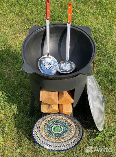 Чугунный казан 22л + Печь Grand Fire