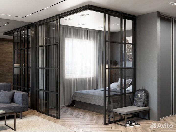 Перегородка лофт / Стеклянные перегородки / лофт