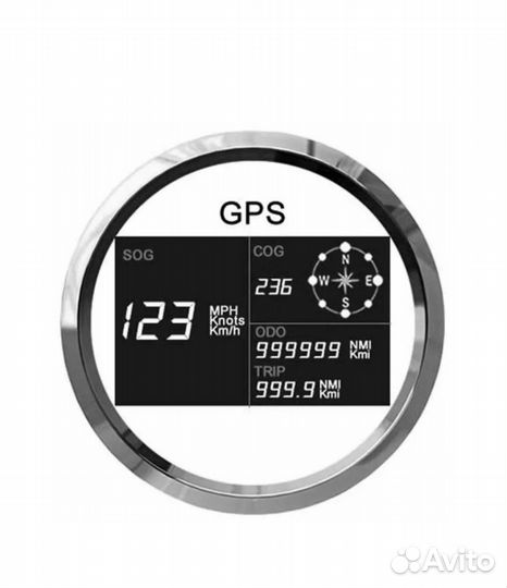 Электронный GPS спидометр для катера, лодки, авто