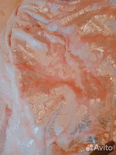 Плед велюровый,розовый с серебром,210на 260