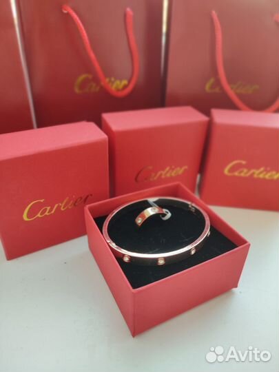 Подарочный комплект в стиле Картье кольцо,браслет