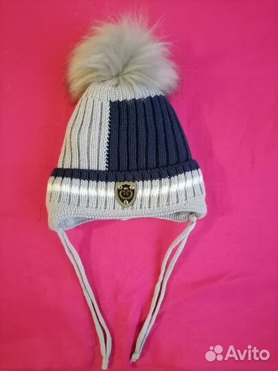 Шапка зимняя для новорожденного новая