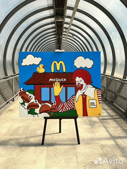 Картина маслом 100 на 130, mcduck YGG макдак