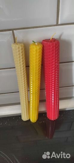 Свечи ручной работы из вощины