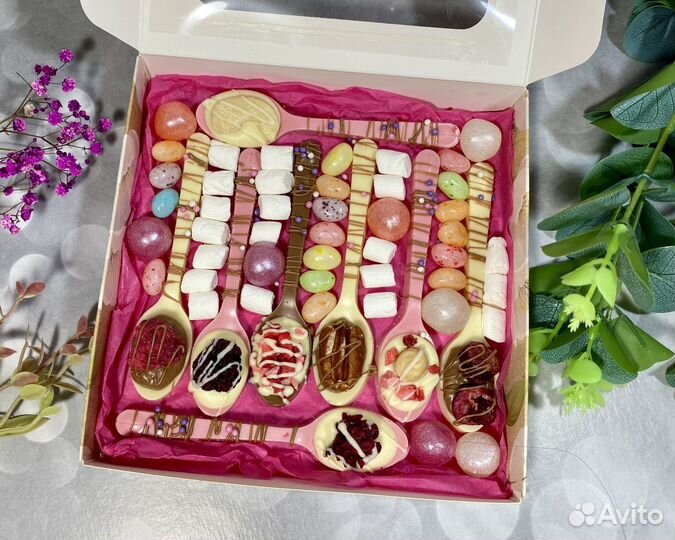 Подарочный набор ложек из бельгийского шоколада