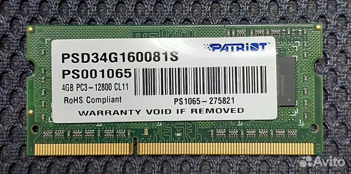 DDR3 4GB SO-dimm для ноутбука