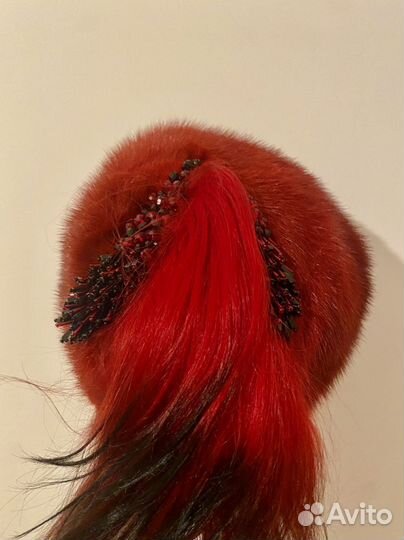 Берет норковый 59 размер