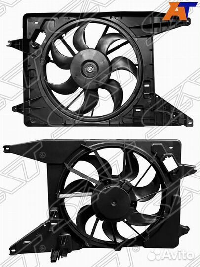 Рено Логан вентилятор диффузор радиатора с кондици