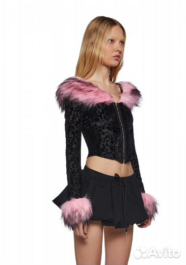 DollsKill Корсетный топ с мехом Lovestruck In Lisb