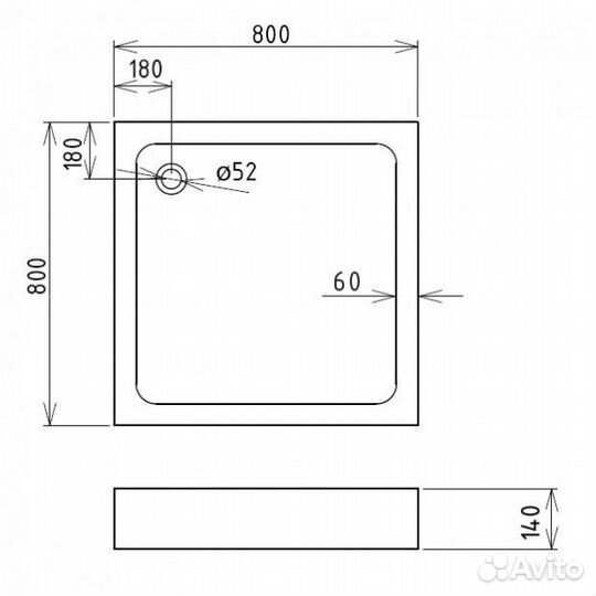 Душевой поддон Gemy ST15A 80x80