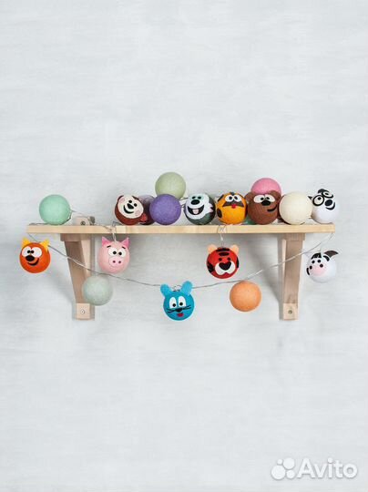 Гирлянда - шарики из ниток 