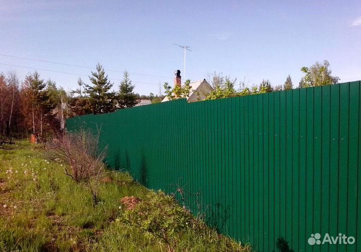 Забор из профнастила на заказ