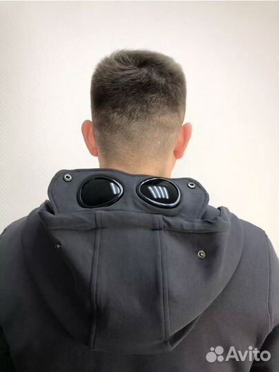 Cp company зип худи серая