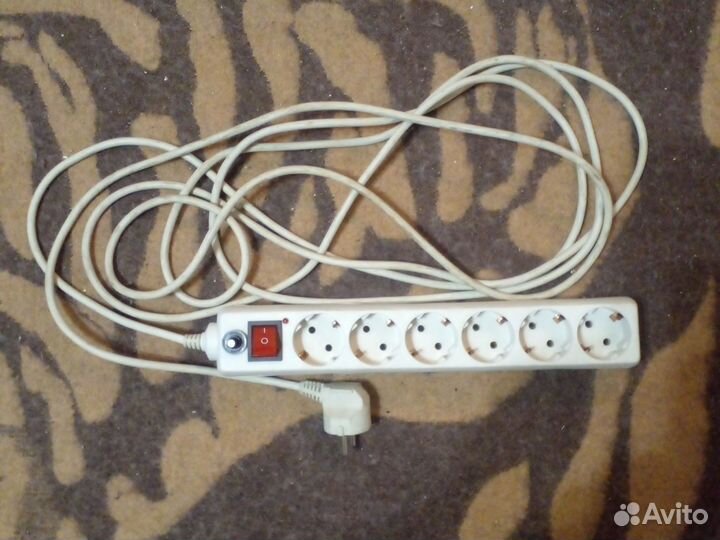 Сетевой фильтр 6местный длина4.5м