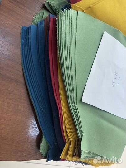 Лоскут льна, велюра, хлопка - пакетом