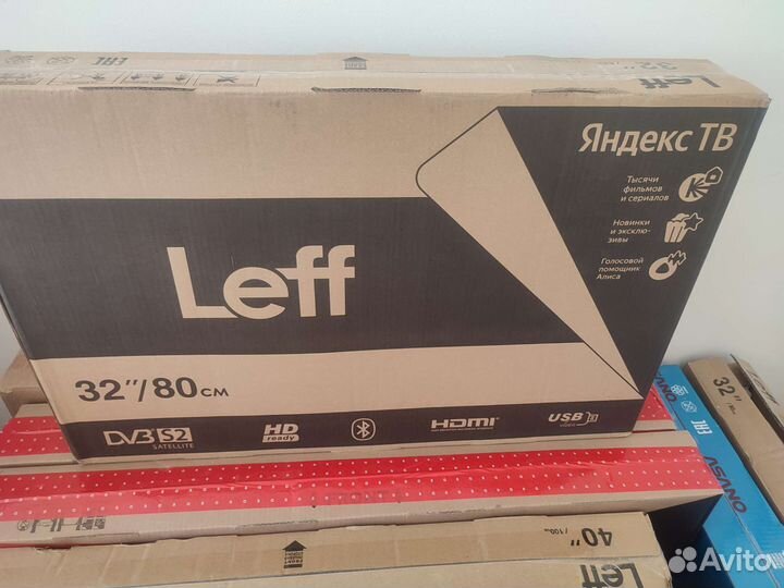 Телевизор smart tv новый 32 Leff (82см) Андроид9