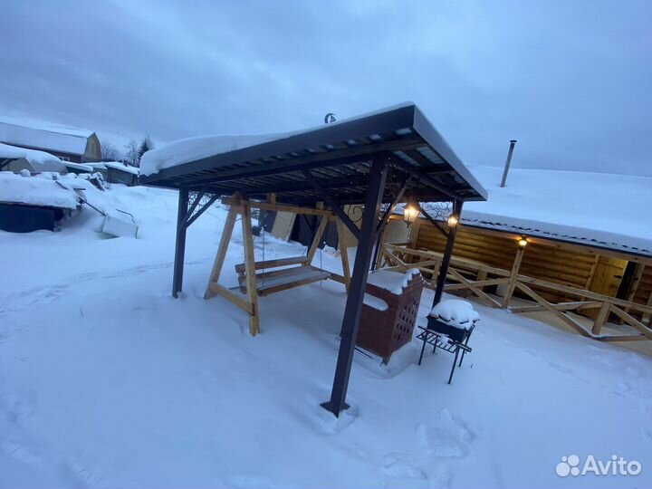 Беседка-качели-навес