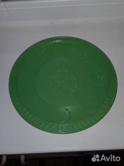 Блюдо (большая тарелка) пластик Пушкин 1949 г