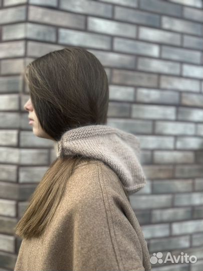 Шапка чепчик вязаная кид мохер