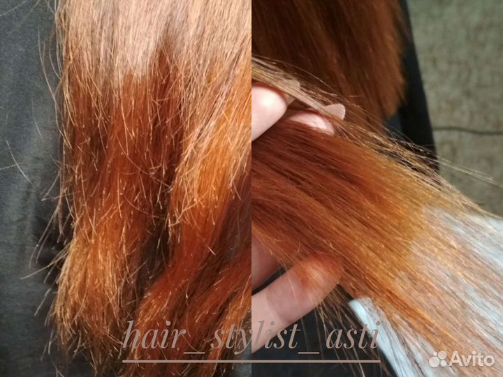 Полировка волос, локоны