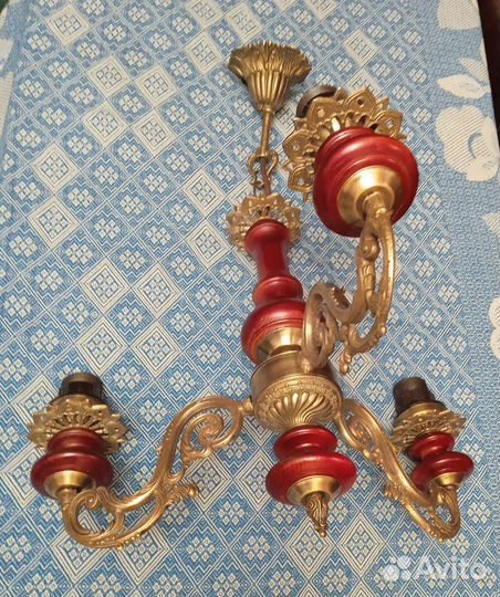 Люстра бронзовая