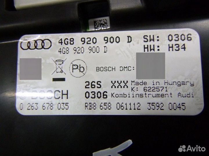 Панель приборов audi A6 A6 C7,4G 2011