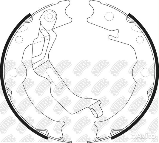 Колодки тормозные барабанные задн. chevrolet Lacet