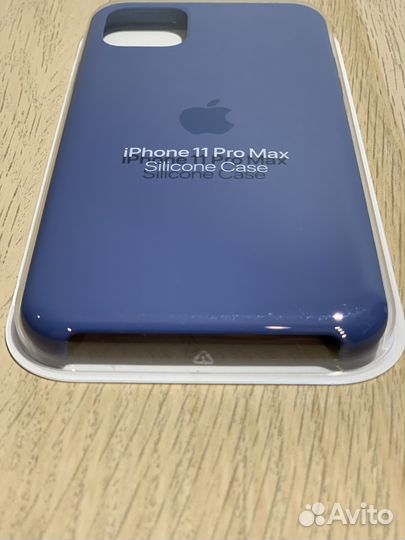 Силиконовый чехол iPhone 11 Pro Max Синий лен