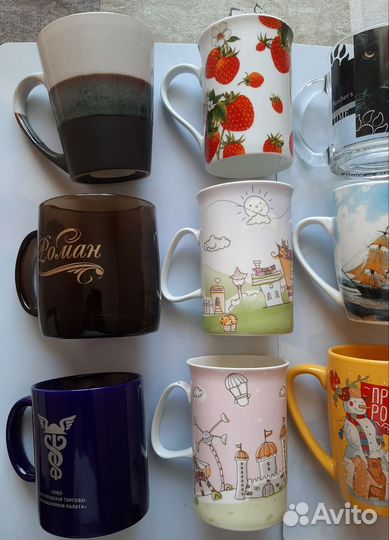 Кружки керамические и стеклянные