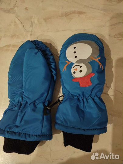 Новые варежки детские непромокаемые