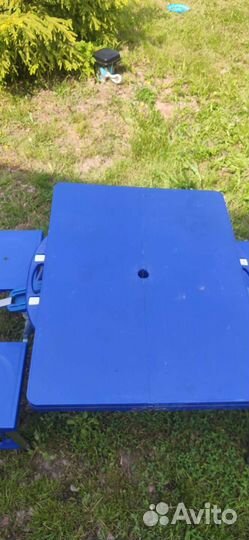 Складной туристический стол со скамейками