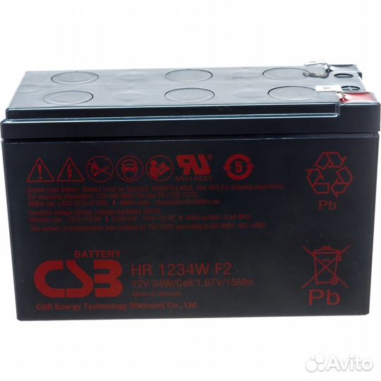 Аккумулятор для ибп CSB HR1234W