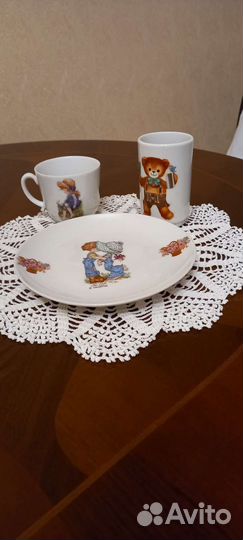Набор детской посуды,фарфор