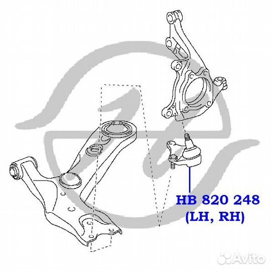 Опора шаровая нижнего рычага передней подвески
