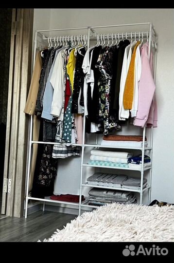 Вешалка с полками напольная