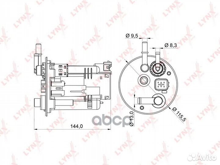 Фильтр топливный LF979M lynxauto
