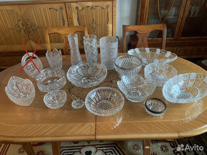 Хрусталь в ассортименте времен СССР