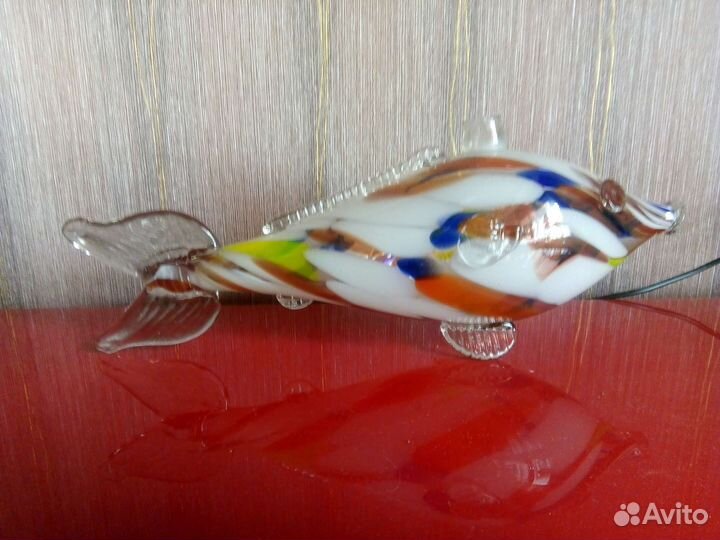 Штоф рыба, цветное стекло СССР