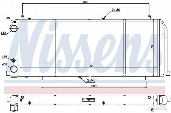 Радиатор двигателя audi 100 (C3) (82) 1.8
