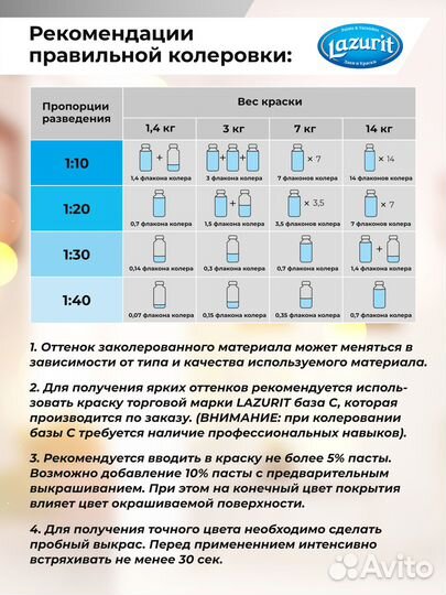Колер-паста Lazurit универсальная 100 мл салатный