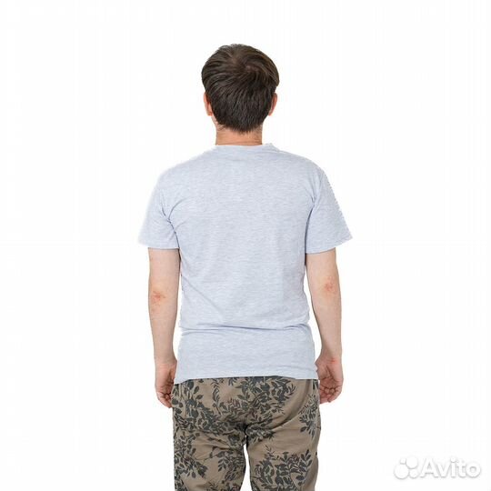 62814 Футболка calm does nott mean inaction серый