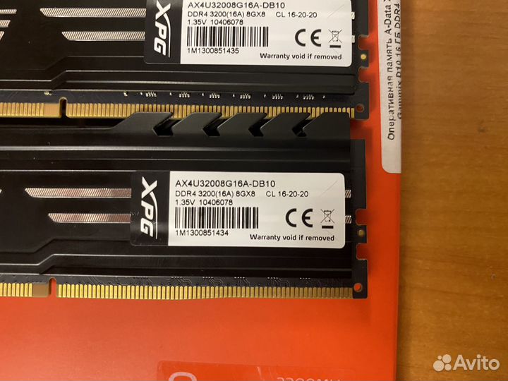Оперативная память ddr4 16gb xpg gammix D10
