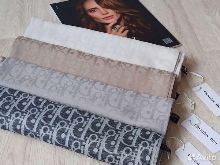 Палантин шоколад Кашемир Dior 8 цветов