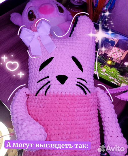 Вязаный кот ручная работа