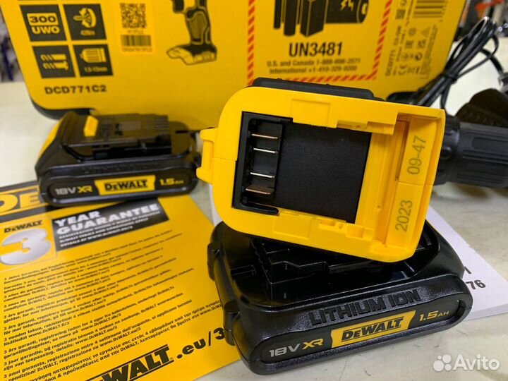 Шуруповерт dewalt DCD771S2 18В 2акб (1.5ач) + зу